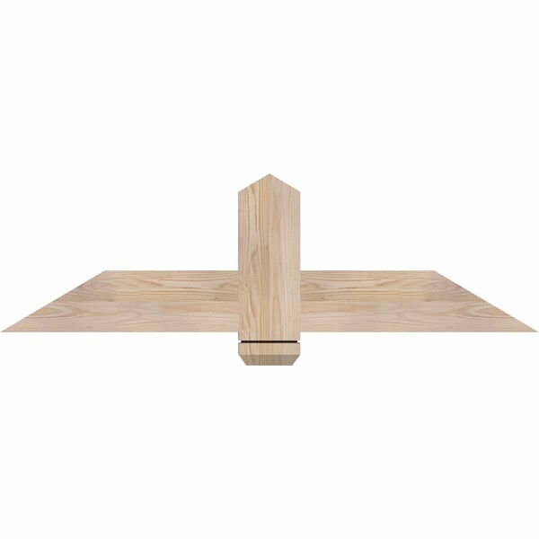 Ekena Millwork Eugene Smooth Timber Gable Bracket, Douglas Fir, 48"W x 14"H x 1 1/2"D x 5 1/2"F, 7/12 Pitch GBW048X14X0206EUG00SDF - main